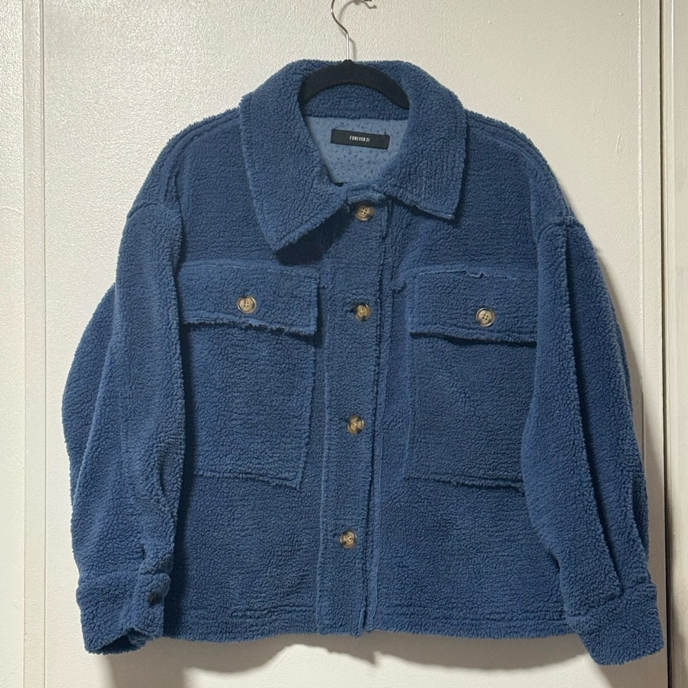 Forever 21 Blue Teddy Jacket